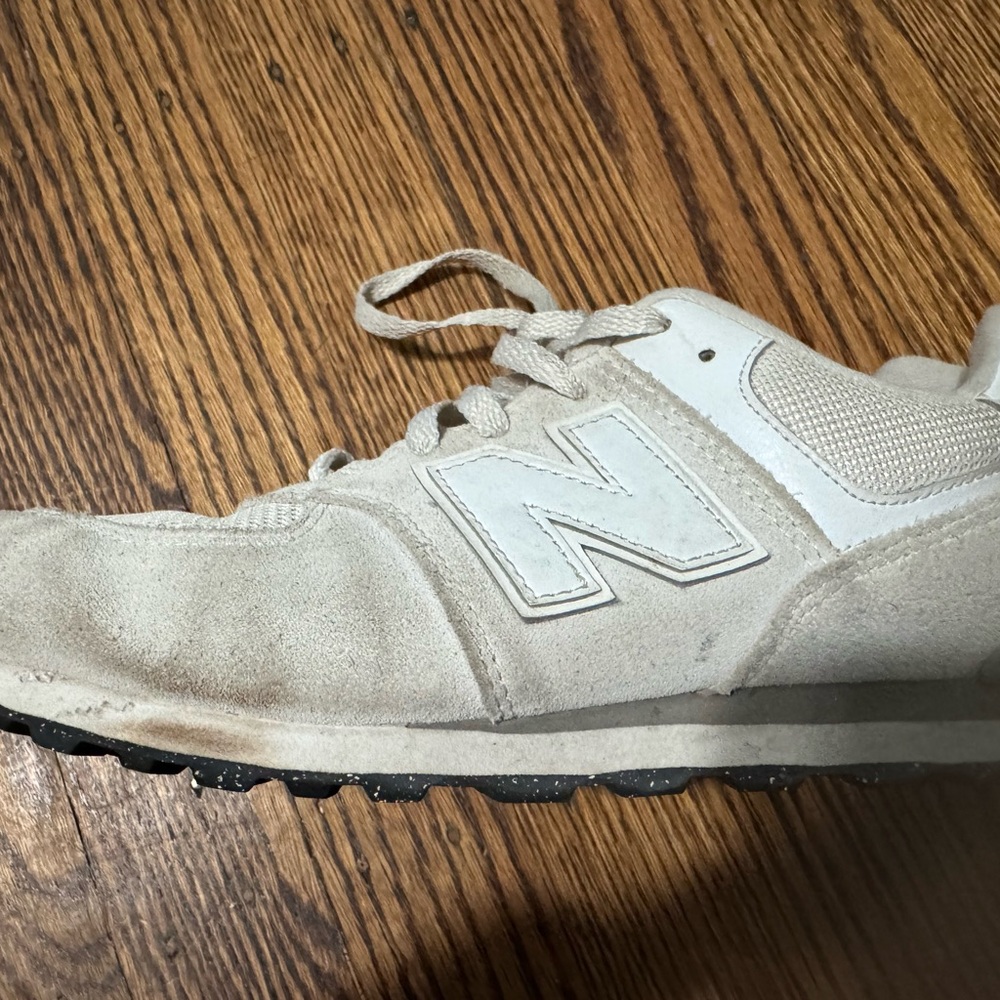 New Balance Cream and White Casual Sneakers